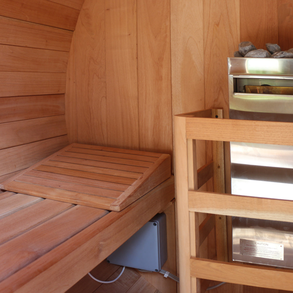 Electric Barrel Sauna with Canopy